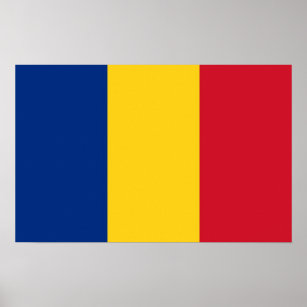 Poster mit Flagge Rumäniens