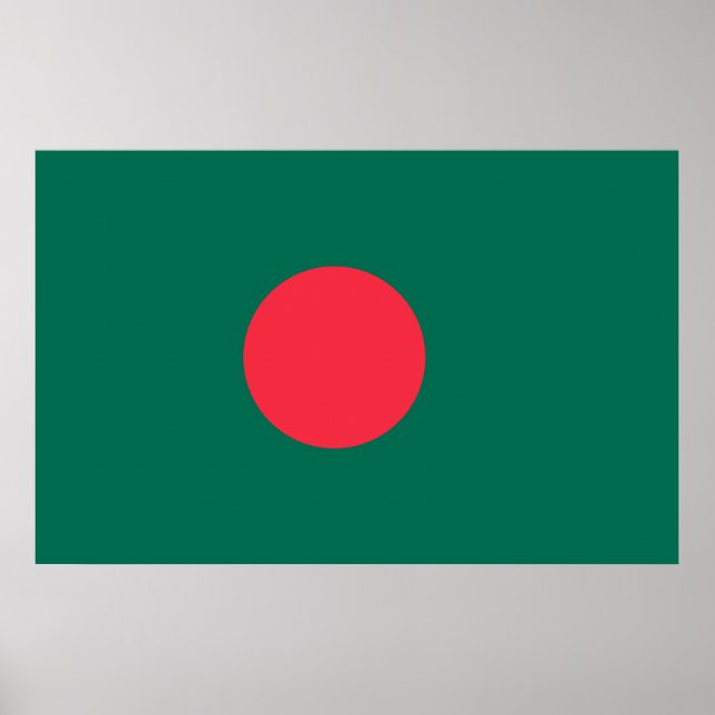 Poster mit Flagge von Bangladesch (Vorne)