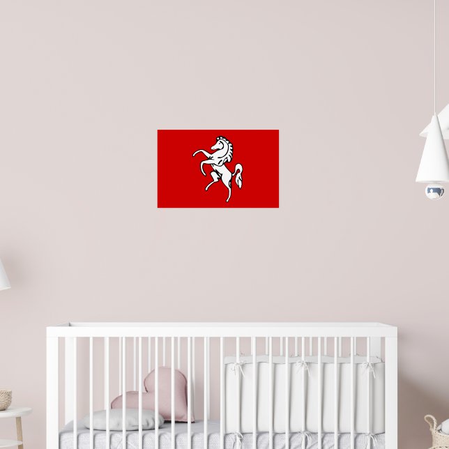 Poster mit Flagge von Kent, England (Kinderzimmer 2)