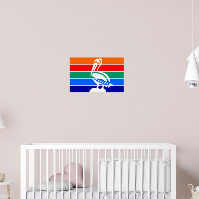 Poster mit Flagge von St. Petersburg (Kinderzimmer 2)
