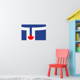 Poster mit Flagge von Toronto, Kanada