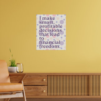 Poster mit Fülle-Bekräftigung