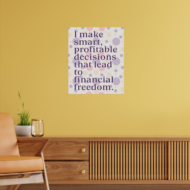 Poster mit Fülle-Bekräftigung  (Wohnzimmer 2)
