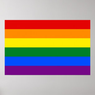 Poster mit LGBT-Regenbogenflagge