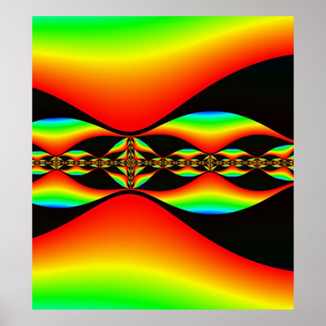 Poster mit Mandelbrot-Fraktal (Vorne)