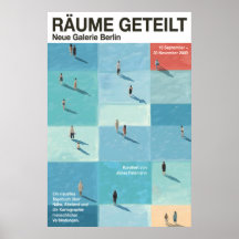 Poster mit Menschen in Rasterflächen - Modernes De