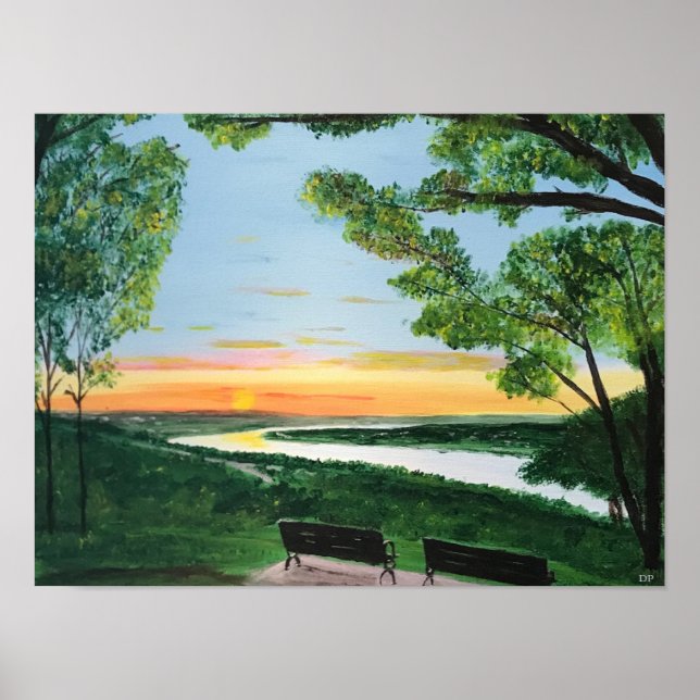 Poster mit Ohio River-Szene (Vorne)