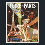 Poster mit Paris Art Deco Print aus den 20er Jahre<br><div class="desc">Poster mit französischem Deko-Plakatdruck Vintager Kunst aus den 1920er Jahren Werbung Paris Messe, "Foire de Paris". Der Eiffelturm im Hintergrund ist sehr schick und im Deko-Stil gehalten. Bitte lass uns Bescheid, wenn du einige Änderungen will, die du gerne machen würdest. Gerne helfen wir Ihnen bei der Gestaltung von Texten, wie...</div>