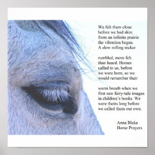 Poster mit Pferd und Gedicht von Anna Blake.