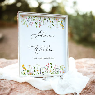 Poster mit Ratschlägen und Wünschen für Neuvermähl