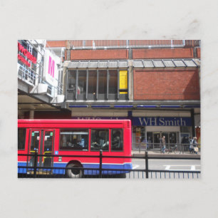 Poster mit rotem Londoner Bus Postkarte