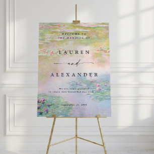 Poster mit Seerosen von Monet für die Hochzeitsbeg