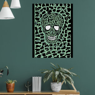 Poster mit Totenkopf-Design
