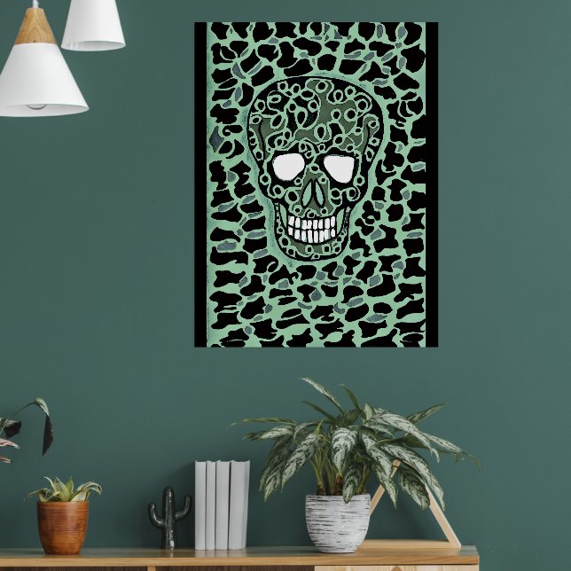 Poster mit Totenkopf-Design (Wohnzimmer 1)