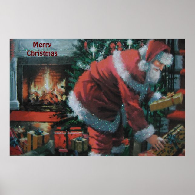 Poster mit traditionellem Weihnachtsmann (Vorne)