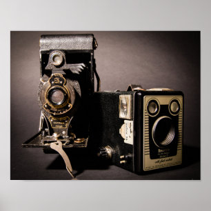 Poster mit Vintage-Kameras