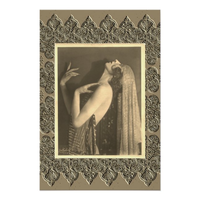 Poster mit Vintage-Tänzerin (Vorderseite)