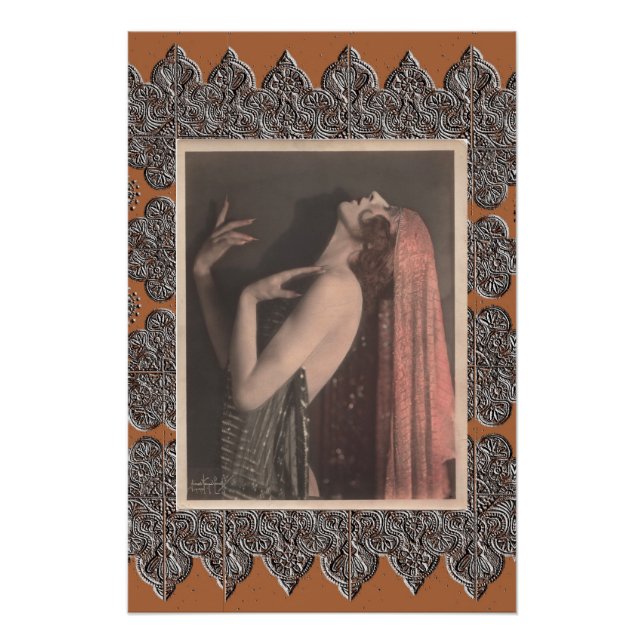 Poster mit Vintage-Tänzerin (Vorderseite)