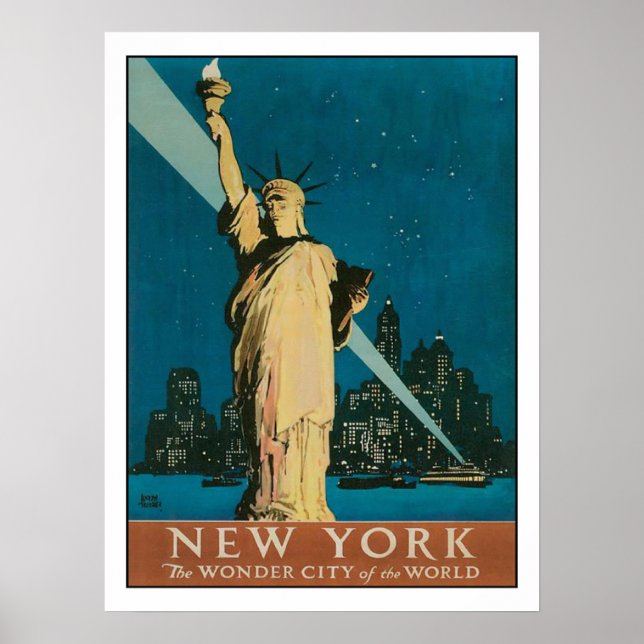 Poster mit Vintager New Yorker Poster-Print (Vorne)