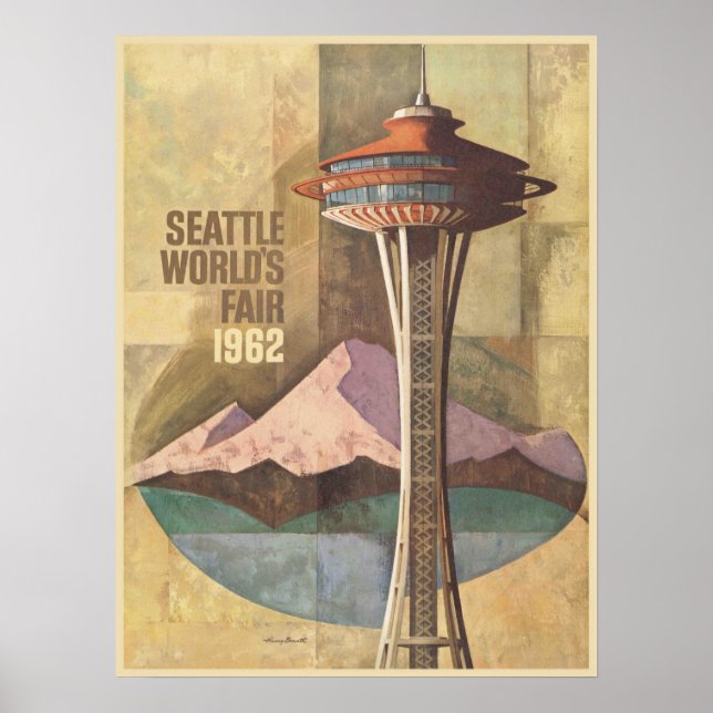 Poster mit Vintager Weltmesse Poster drucken (Vorne)