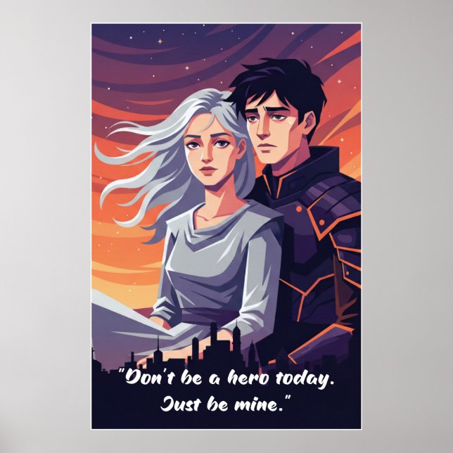 Poster mit Zitat aus dem Buch Powerless (Vorne)