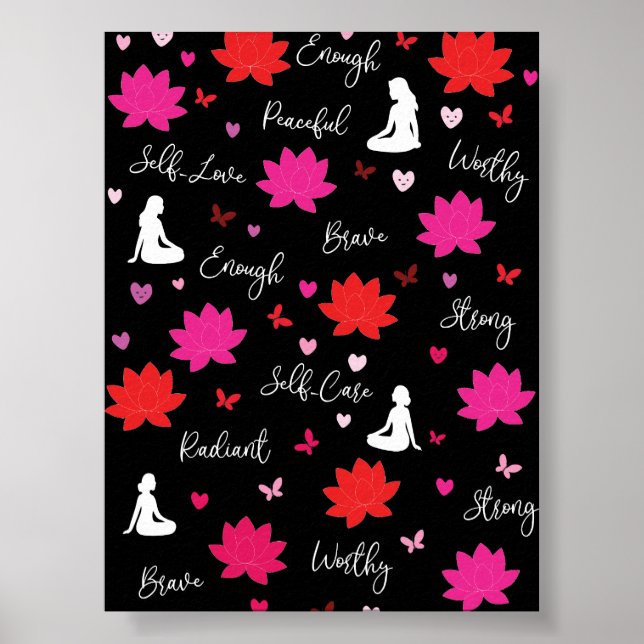 Poster | Moderne Selbstliebe-Line-Kunst-Druck (Vorne)