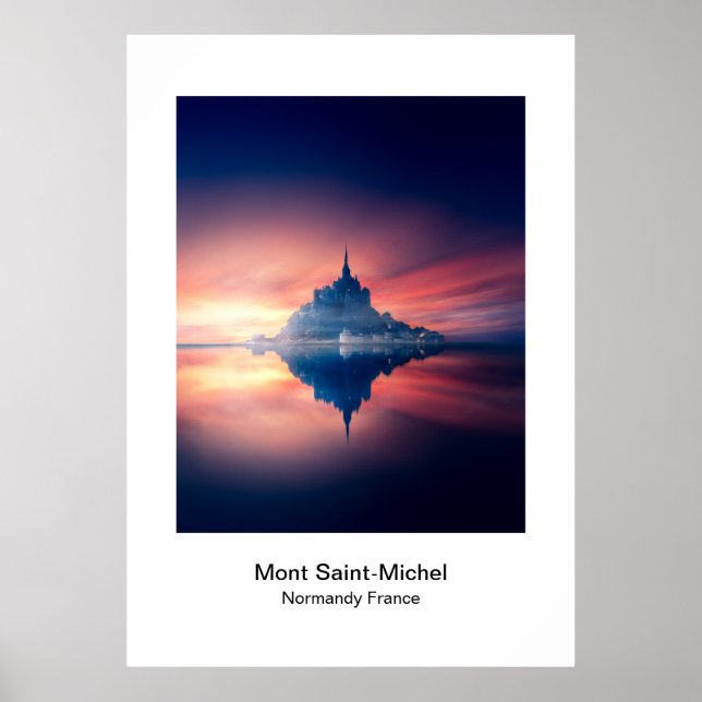 Poster - Mont Saint-Michel Normandie Frankreich (Vorne)