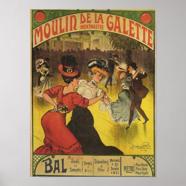 Poster, Moulin de la galette 1906 Poster (Vorne)