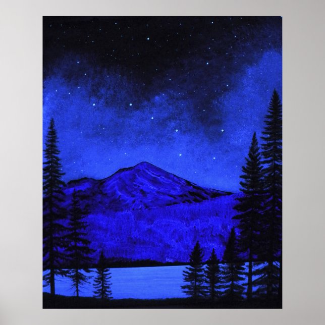 Poster ~ Mount Shasta in Starlight (Vorne)