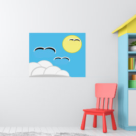 Poster - Möwen stern rasend