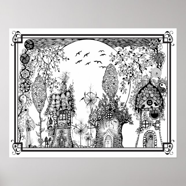 Poster "MrsDee's Gnome Tiny Zuhause" (Vorne)