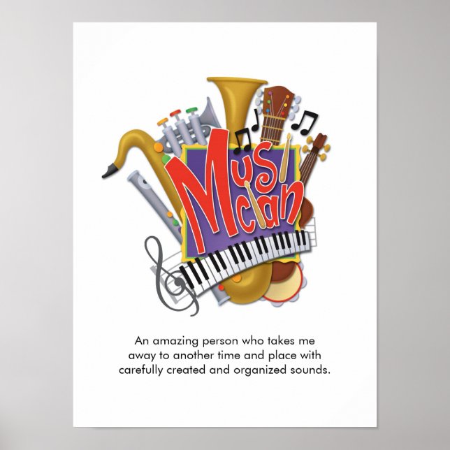 Poster "Musician" (Vorne)