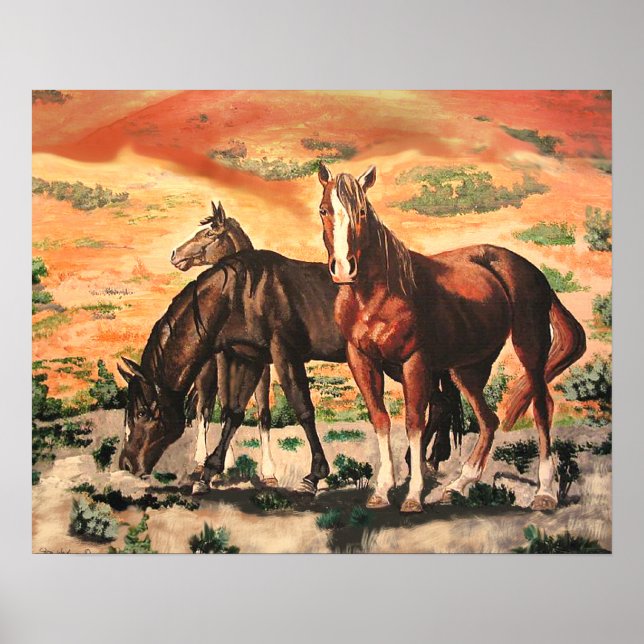 Poster - Mustang-Familie (Vorne)