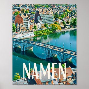 Poster Namur Belgien Foto Vintage