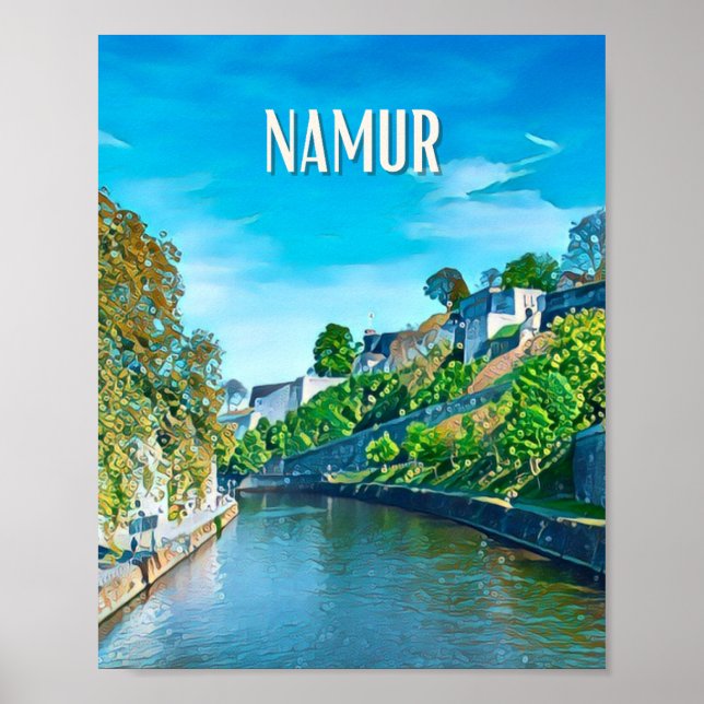 Poster Namur Belgien Foto Vintage (Vorne)