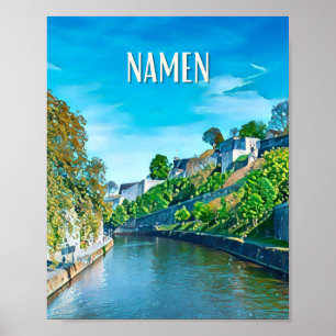 Poster Namur Belgien Foto Vintage