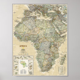 Poster - National Geographic Map Afrika