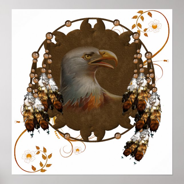 Poster Native American Eagle Design Poster (Vorne)