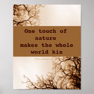 Poster Natur Zitat Foto Kunst in Sepia