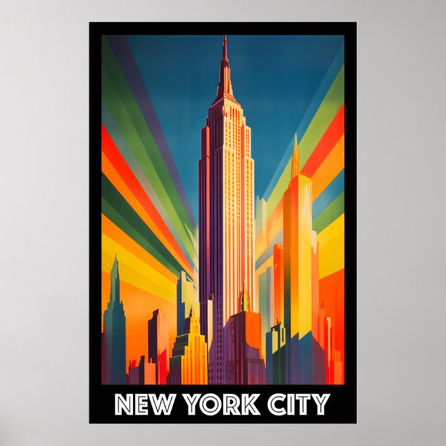 Poster, New York City, Empire State Building Poster (Vorne)