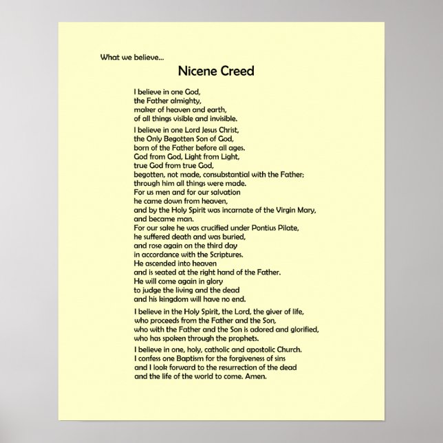 Poster-Nicene Creed~ Customizable! Poster (Vorne)
