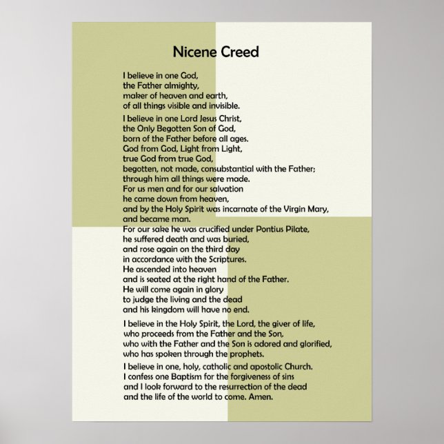 Poster-Nicene Creed~ Customizable! Poster (Vorne)