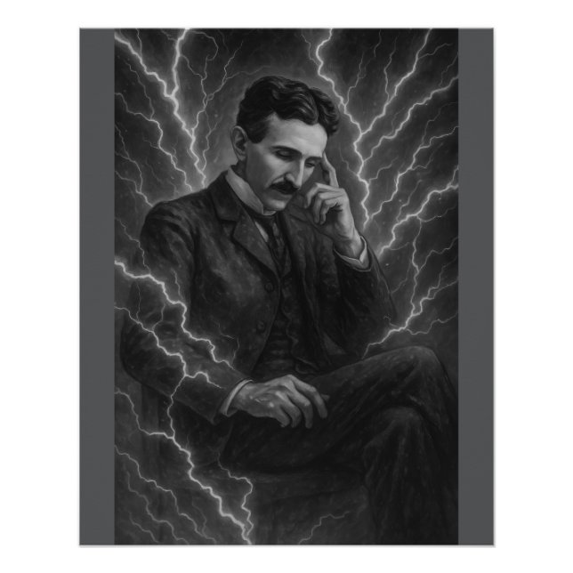 Poster "Nikola Tesla - The Electric Mind" (Vorderseite)
