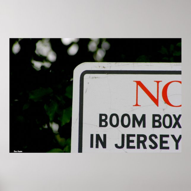 Poster-"No Boom Box in Jersey" Poster (Vorne)