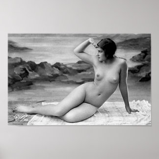 Poster, Nude Young Lady aus den 1920ern Poster