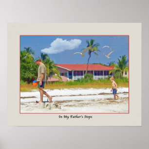 Poster oder Print in den Schritten meines Vaters