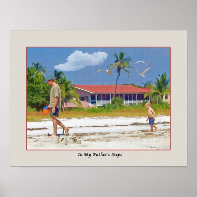 Poster oder Print in den Schritten meines Vaters (Vorne)