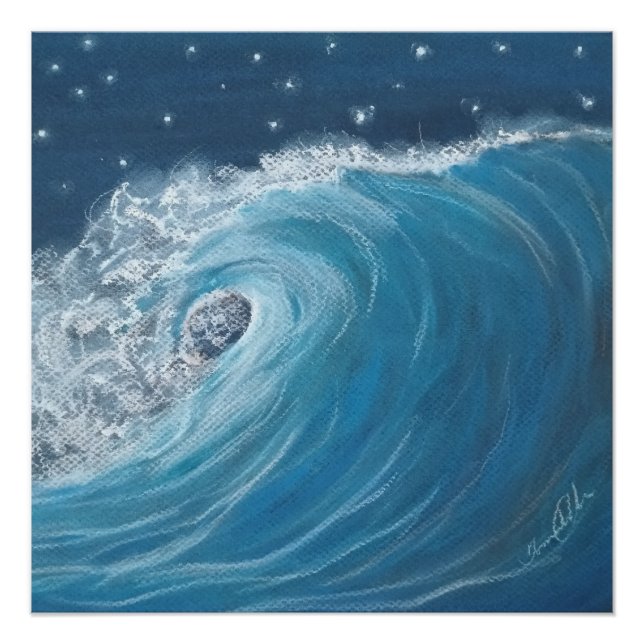 poster of a oil pastel wave (Vorderseite)