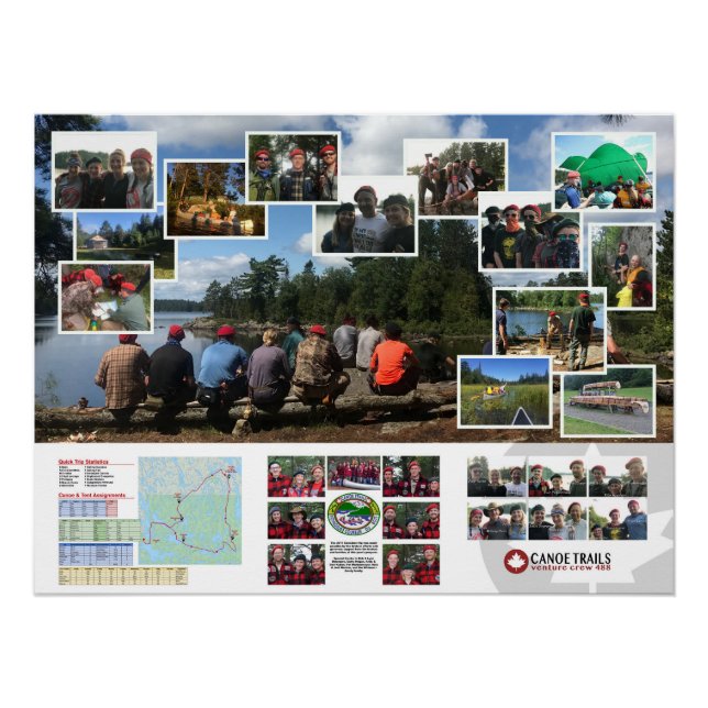 Poster of the Canoe Trails 2017 Kanadische Reise (Vorderseite)