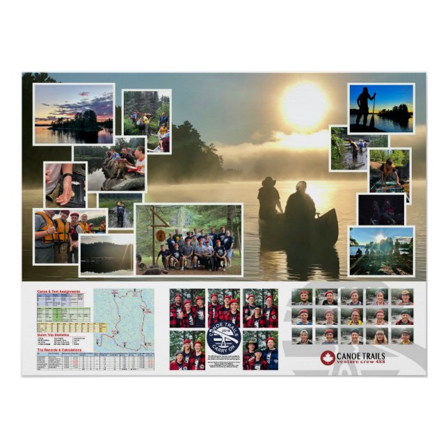 Poster of the Canoe Trails 2018 Kanadische Reise (Vorderseite)